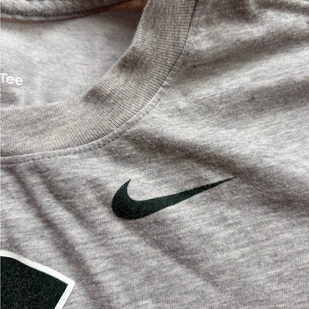 Michigan State Spartans Nike Dri-Fit Women’s Long Sleeve T-Shirt XL Gray Green - Picture 3 of 6